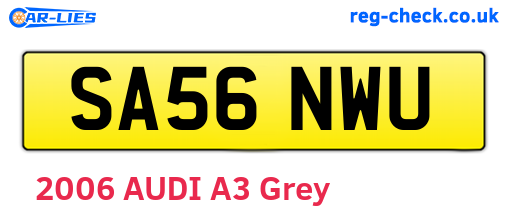 SA56NWU are the vehicle registration plates.
