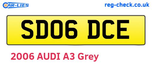 SD06DCE are the vehicle registration plates.