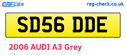 SD56DDE are the vehicle registration plates.