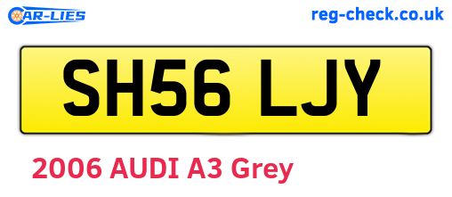 SH56LJY are the vehicle registration plates.