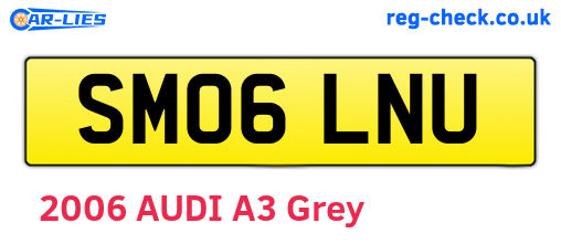 SM06LNU are the vehicle registration plates.