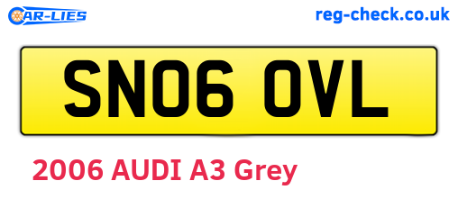 SN06OVL are the vehicle registration plates.