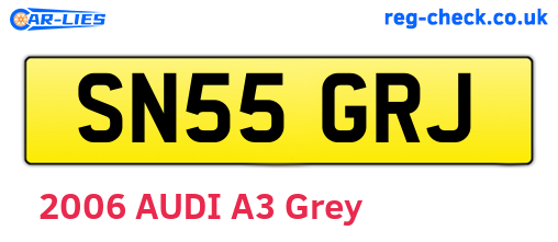 SN55GRJ are the vehicle registration plates.