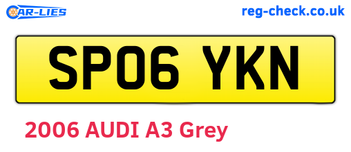SP06YKN are the vehicle registration plates.