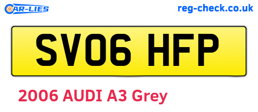 SV06HFP are the vehicle registration plates.