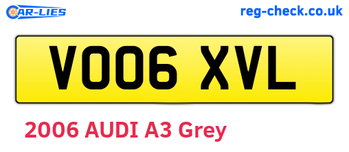 VO06XVL are the vehicle registration plates.