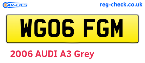 WG06FGM are the vehicle registration plates.