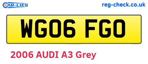 WG06FGO are the vehicle registration plates.