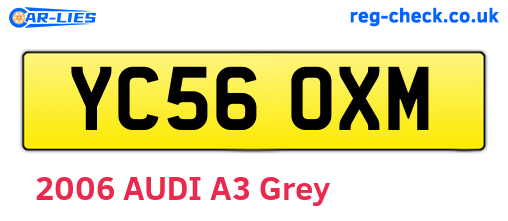 YC56OXM are the vehicle registration plates.