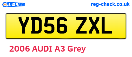 YD56ZXL are the vehicle registration plates.