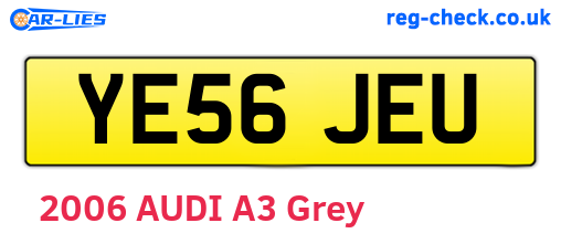 YE56JEU are the vehicle registration plates.