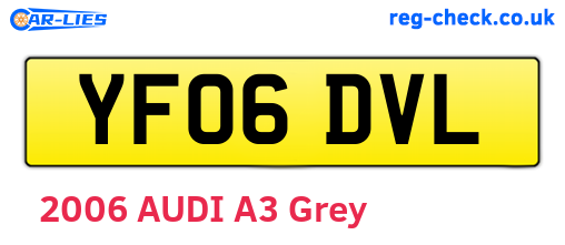YF06DVL are the vehicle registration plates.