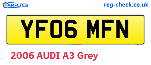 YF06MFN are the vehicle registration plates.
