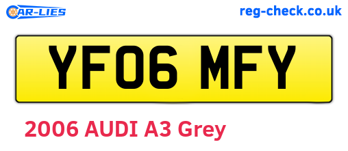 YF06MFY are the vehicle registration plates.