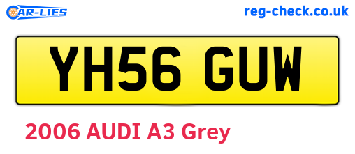 YH56GUW are the vehicle registration plates.