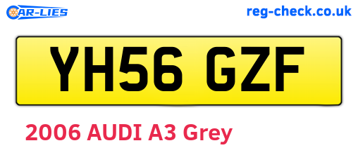 YH56GZF are the vehicle registration plates.
