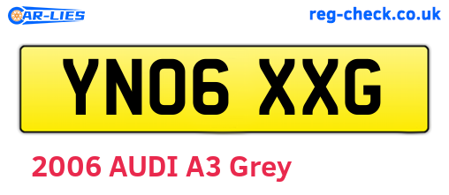 YN06XXG are the vehicle registration plates.