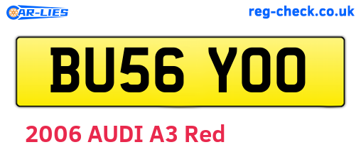 BU56YOO are the vehicle registration plates.