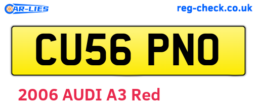 CU56PNO are the vehicle registration plates.