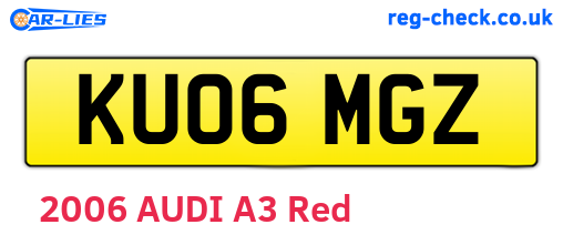 KU06MGZ are the vehicle registration plates.