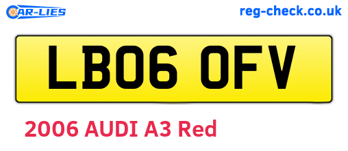 LB06OFV are the vehicle registration plates.