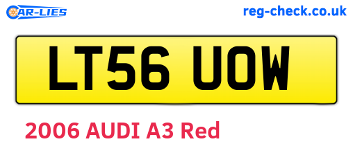 LT56UOW are the vehicle registration plates.