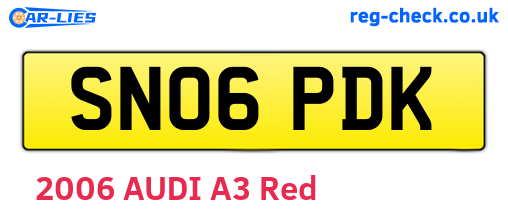 SN06PDK are the vehicle registration plates.