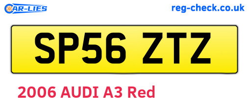 SP56ZTZ are the vehicle registration plates.
