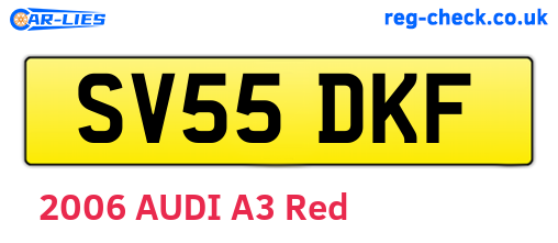 SV55DKF are the vehicle registration plates.