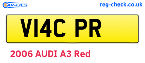 V14CPR are the vehicle registration plates.