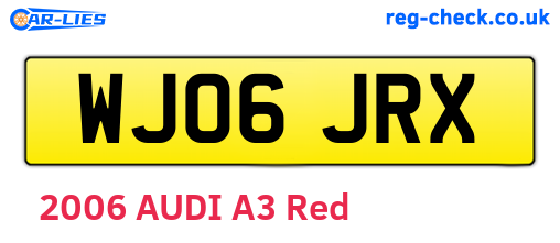 WJ06JRX are the vehicle registration plates.