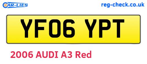 YF06YPT are the vehicle registration plates.