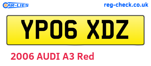 YP06XDZ are the vehicle registration plates.