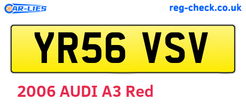 YR56VSV are the vehicle registration plates.