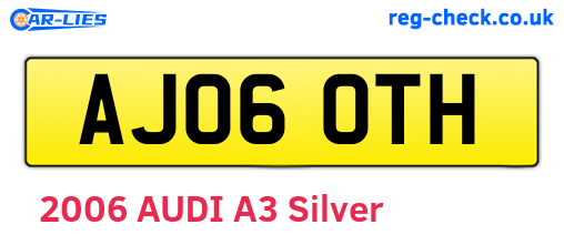 AJ06OTH are the vehicle registration plates.