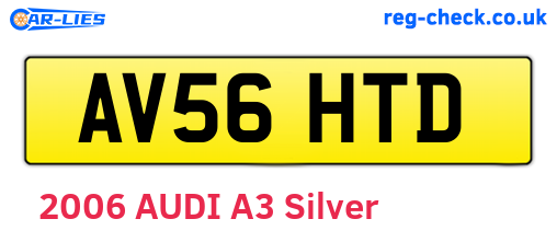 AV56HTD are the vehicle registration plates.