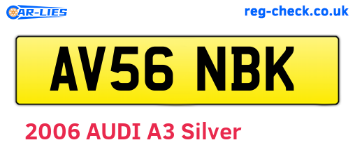 AV56NBK are the vehicle registration plates.