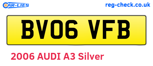 BV06VFB are the vehicle registration plates.