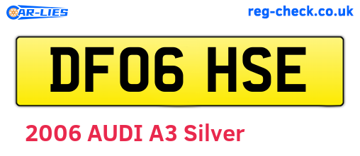 DF06HSE are the vehicle registration plates.