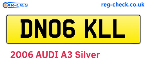 DN06KLL are the vehicle registration plates.