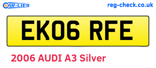 EK06RFE are the vehicle registration plates.