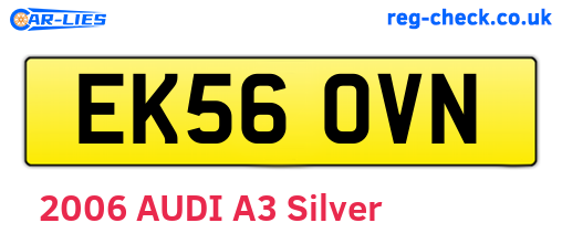 EK56OVN are the vehicle registration plates.