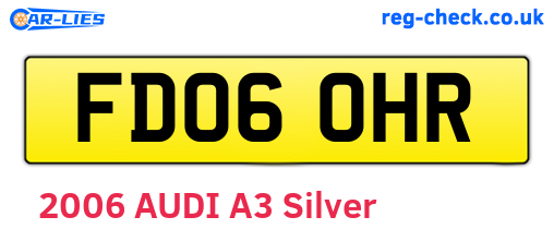 FD06OHR are the vehicle registration plates.
