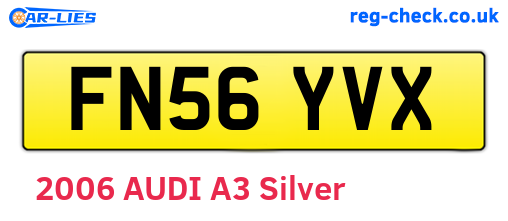 FN56YVX are the vehicle registration plates.