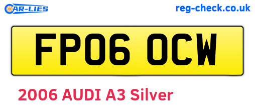 FP06OCW are the vehicle registration plates.