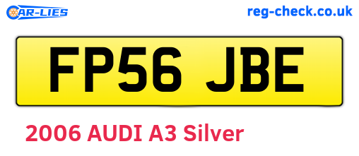 FP56JBE are the vehicle registration plates.
