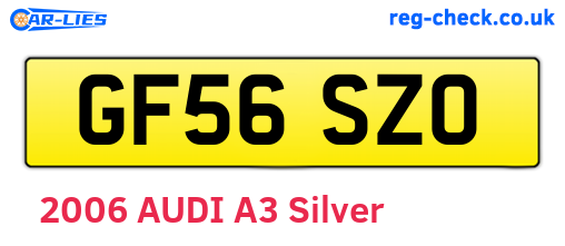 GF56SZO are the vehicle registration plates.