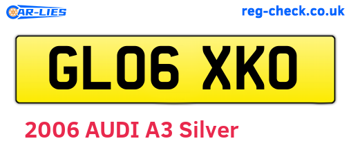 GL06XKO are the vehicle registration plates.