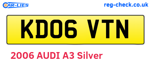 KD06VTN are the vehicle registration plates.