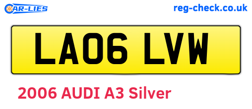 LA06LVW are the vehicle registration plates.